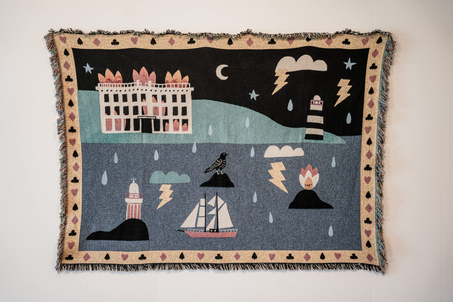 Stormy Night on Hook Head Tapestry